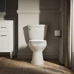 Two-piece round-front toilet, 1.6 gpf