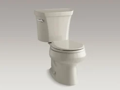 Two-piece round-front toilet, 1.28 gpf