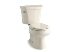 Two-piece round-front toilet, 1.6 gpf