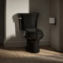 Two-piece round-front toilet, 1.6 gpf