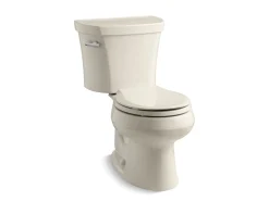 Two-piece round-front toilet, 1.28 gpf