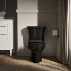 Two-piece round-front toilet, 1.28 gpf