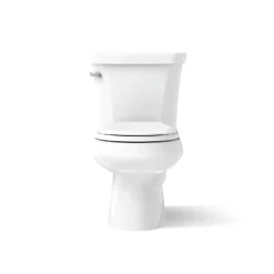 Two-piece round-front toilet, 1.28 gpf
