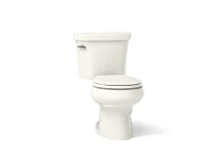 Two-piece round-front toilet, 1.28 gpf