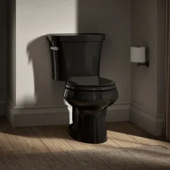 Two-piece round-front toilet, 1.28 gpf