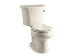 Two-piece round-front toilet, 1.28 gpf