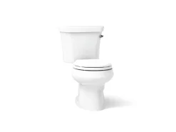 Two-piece round-front toilet, 1.28 gpf