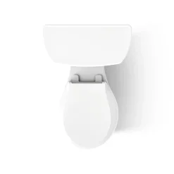 Two-piece round-front toilet, 1.28 gpf