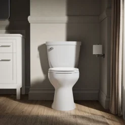 Two-piece round-front toilet, 1.6 gpf