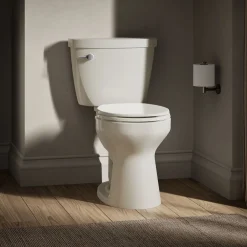 Two-piece round-front toilet, 1.6 gpf