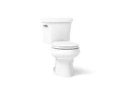 Two-piece round-front toilet, 1.28 gpf