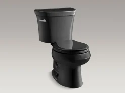 Two-piece round-front toilet, 1.28 gpf
