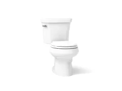 Two-piece round-front toilet, 1.28 gpf
