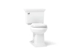 Two-piece round-front toilet, 1.28 gpf
