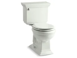 Two-piece round-front toilet, 1.28 gpf