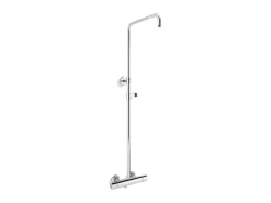 Two-way exposed thermostatic valve and shower column kt
