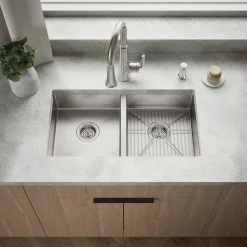 29-1/2" undermount double-bowl kitchen sink