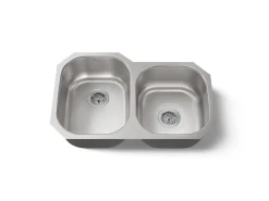 31" undermount double-bowl kitchen sink