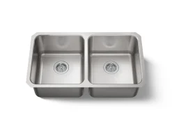 31-1/2" undermount double-bowl kitchen sink