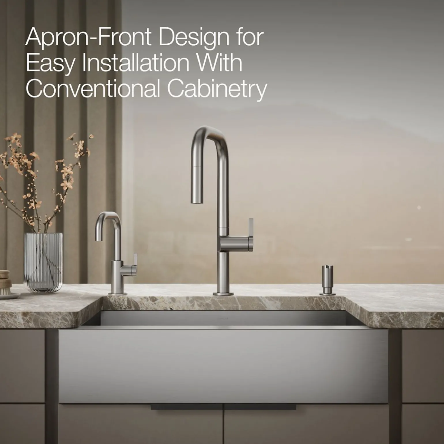 29-1/2" undermount single-bowl farmhouse kitchen sink