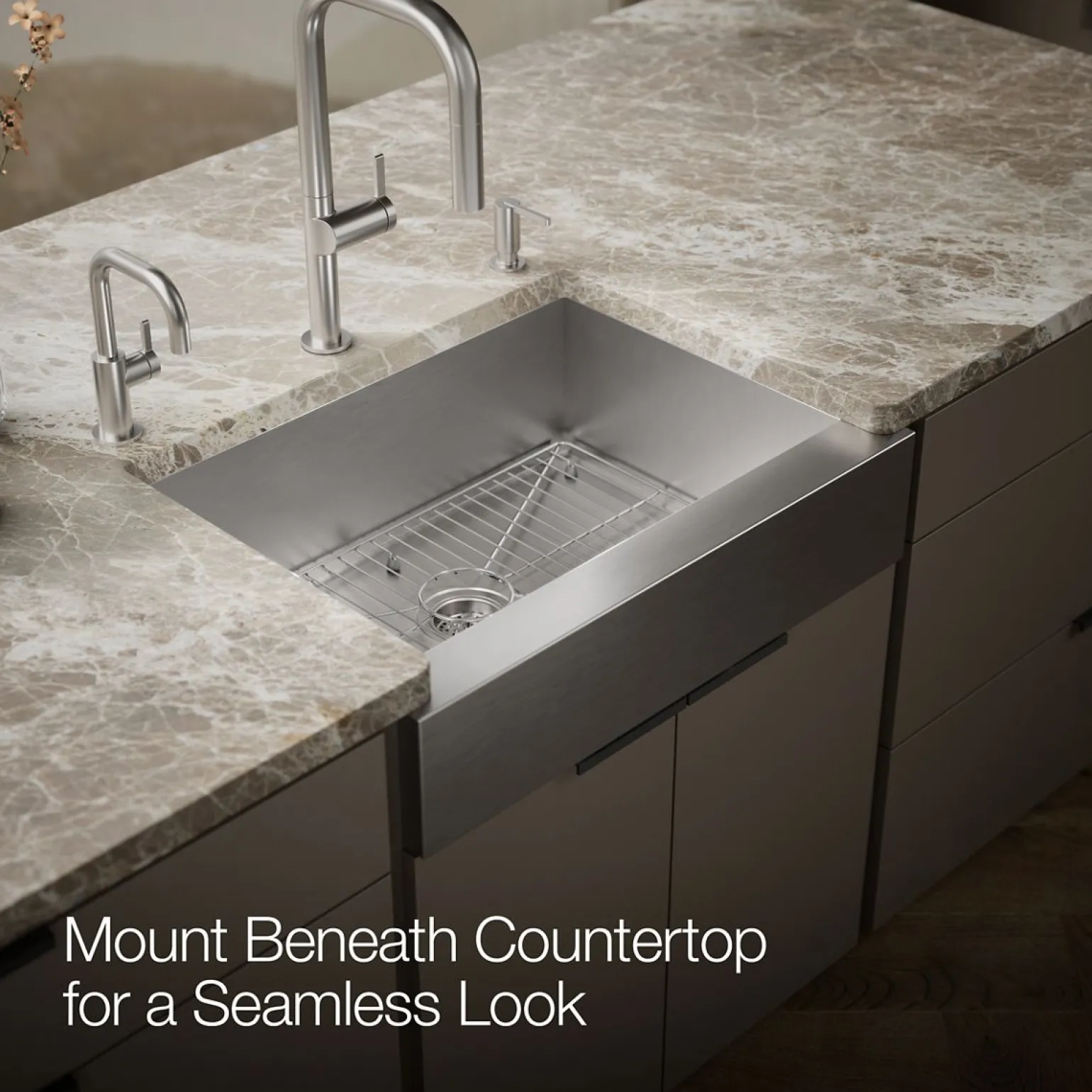 29-1/2" undermount single-bowl farmhouse kitchen sink