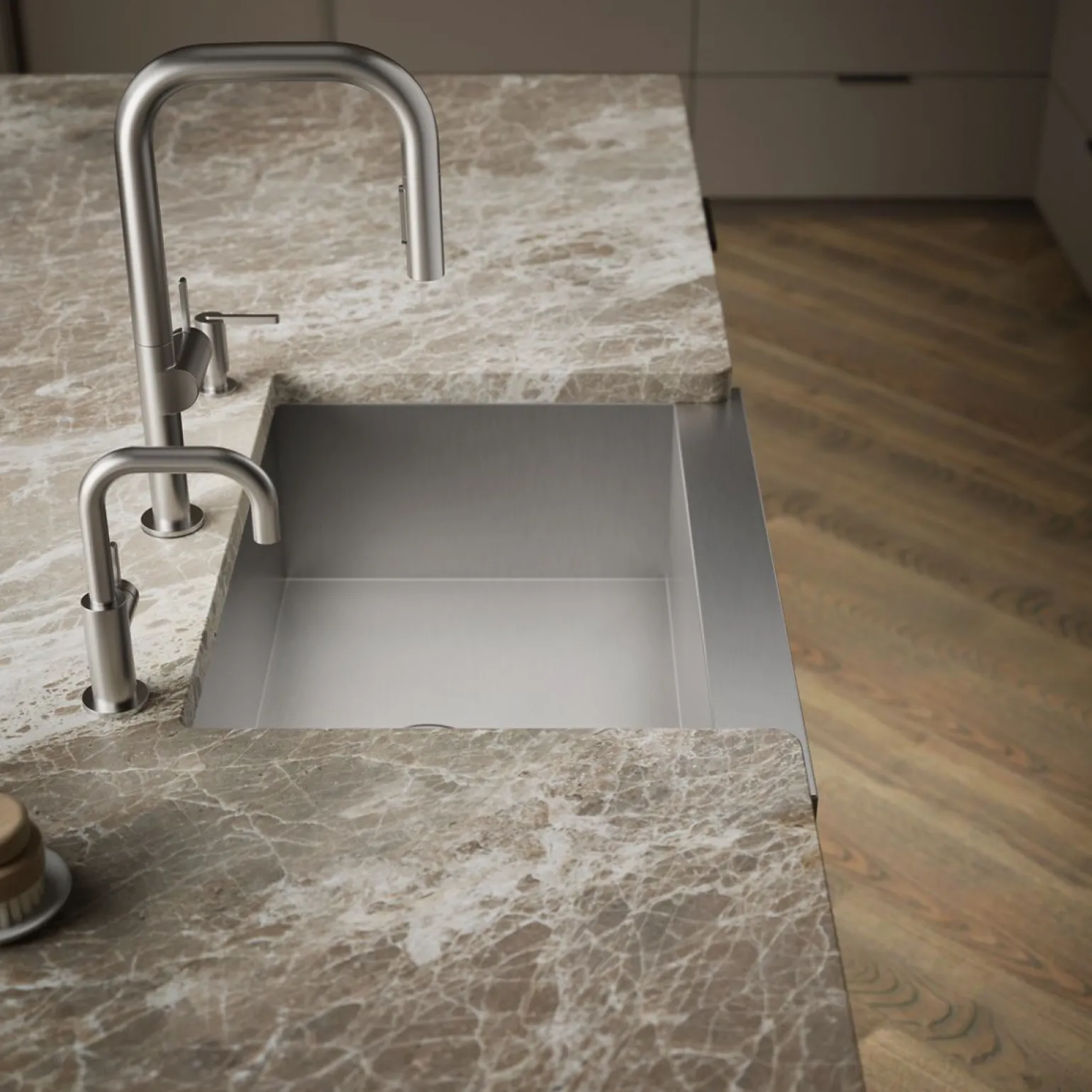 29-1/2" undermount single-bowl farmhouse kitchen sink
