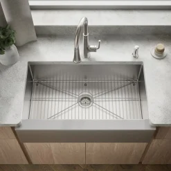 35-1/2" undermount single-bowl farmhouse kitchen sink