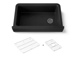 Undermount single-bowl farmhouse kitchen sink