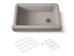 Undermount single-bowl farmhouse kitchen sink