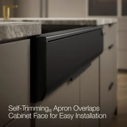 Undermount single-bowl farmhouse kitchen sink