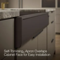 Undermount single-bowl farmhouse kitchen sink