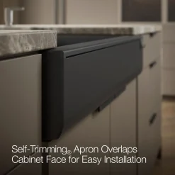 Undermount single-bowl farmhouse kitchen sink