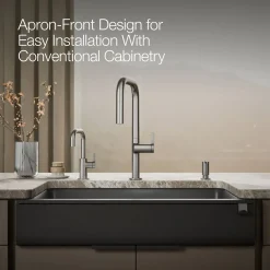 Undermount single-bowl farmhouse kitchen sink