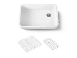 34" undermount single-bowl farmhouse kitchen sink