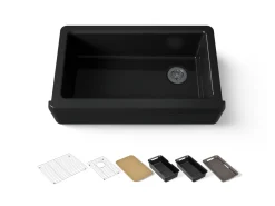 35-3/4" undermount single-bowl farmhouse workstation kitchen sink