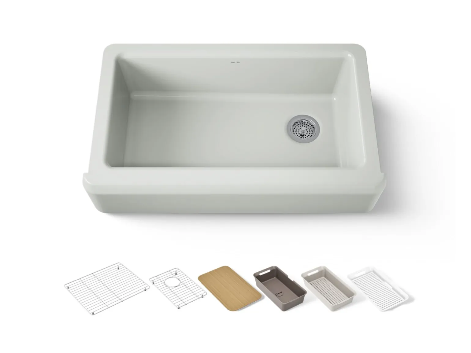 35-3/4" undermount single-bowl farmhouse workstation kitchen sink