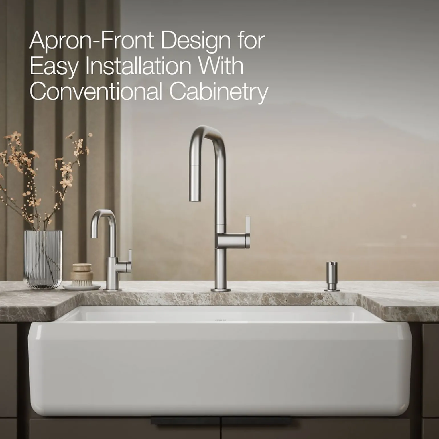 35-3/4" undermount single-bowl farmhouse workstation kitchen sink
