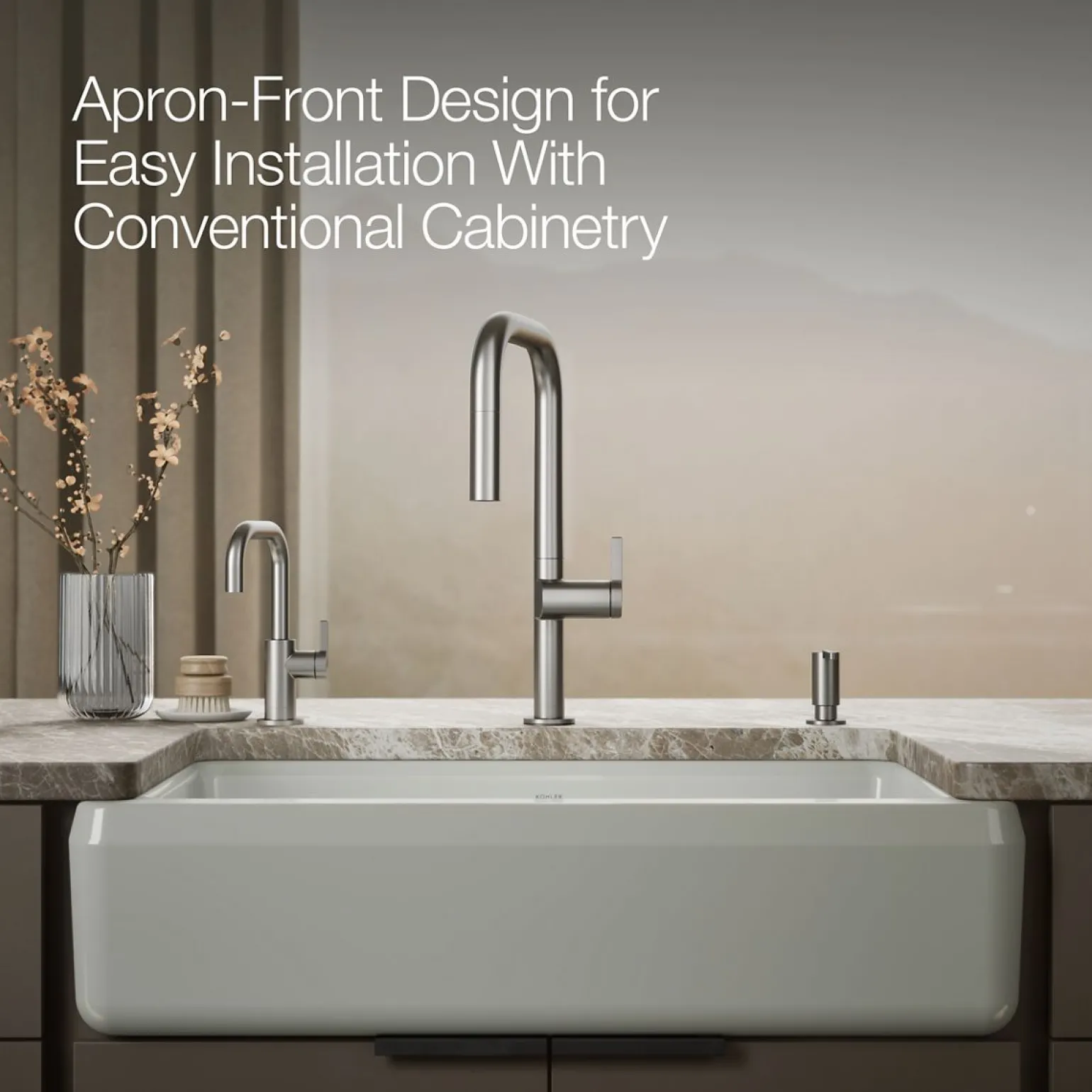 35-3/4" undermount single-bowl farmhouse workstation kitchen sink