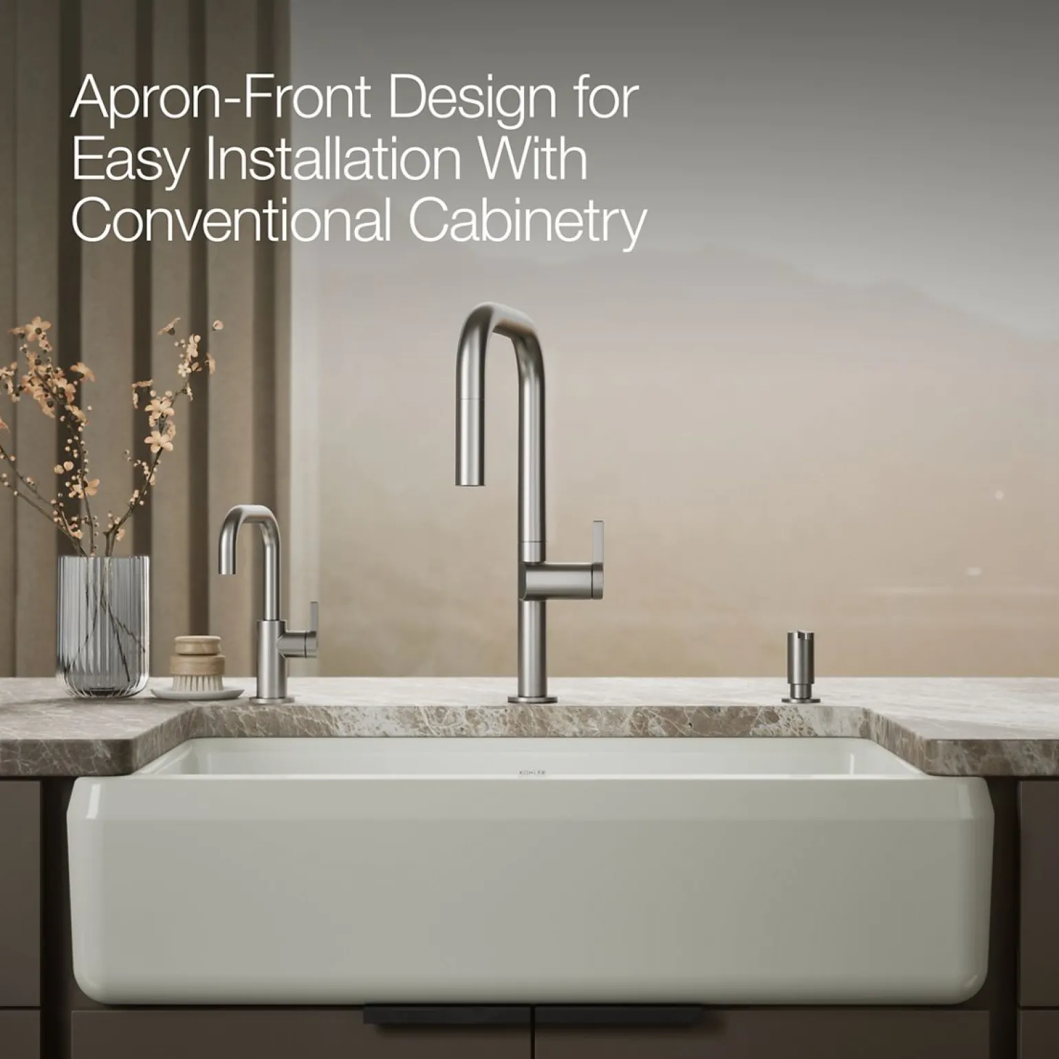 35-3/4" undermount single-bowl farmhouse workstation kitchen sink