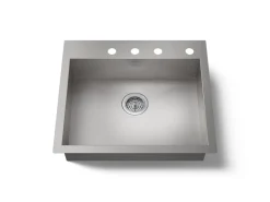 24" undermount single-bowl kitchen sink