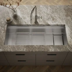 45-3/4" undermount single-bowl kitchen sink