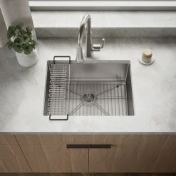 24" undermount single-bowl kitchen sink