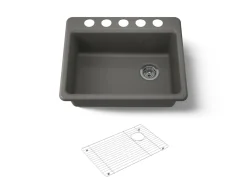 27" undermount single-bowl kitchen sink