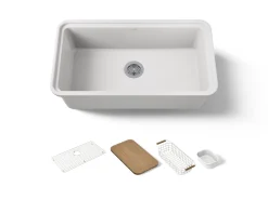 33" undermount single-bowl workstation kitchen sink