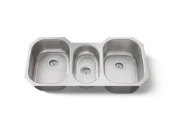 41-3/4" undermount triple-bowl kitchen sink