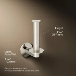 Vertical toilet paper holder