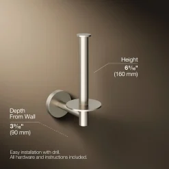 Vertical toilet paper holder