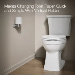 Vertical toilet paper holder