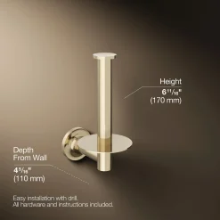 Vertical toilet paper holder