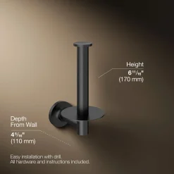 Vertical toilet paper holder